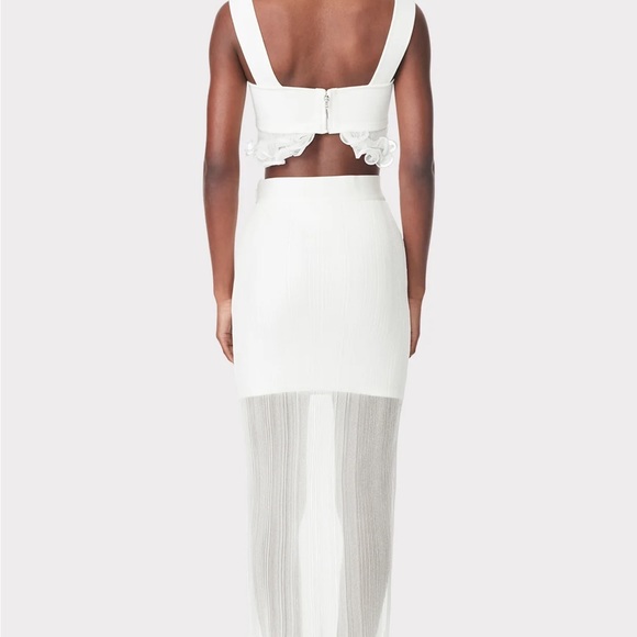 NWT Herve Leger Frill Maxi Skirt - Picture 5 of 6